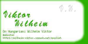 viktor wilheim business card